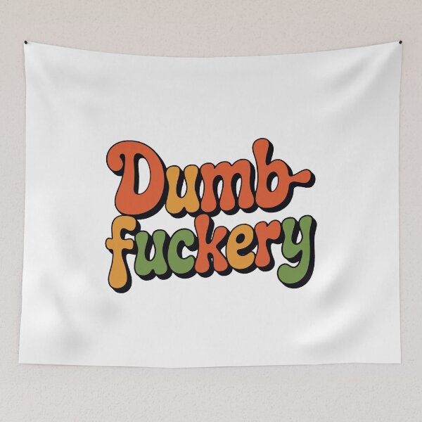 Item preview, DUMB FUCKERY – Retro Orange Bubble Typography Funny Quote designed and sold by Dospart.