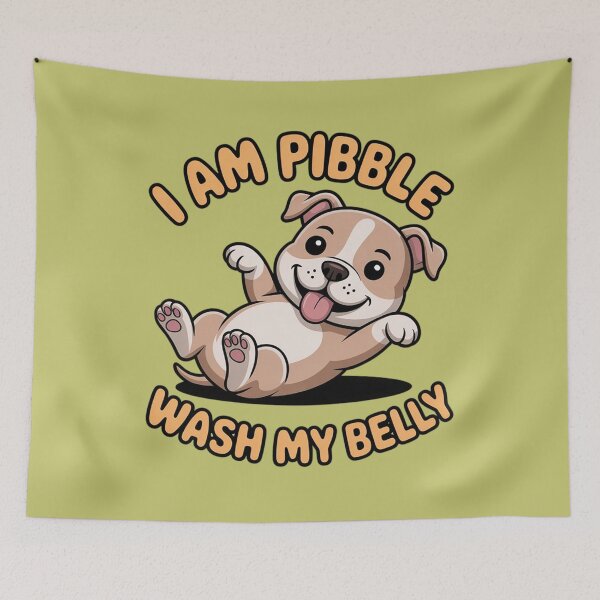 Item preview, I Am Pibble Wash My Belly – Cute Pitbull Dog Funny T-Shirt designed and sold by Tomasz  Siennicki.