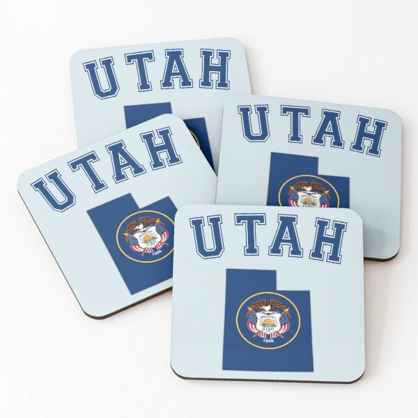 Item preview, Utah State Flag & Outline - Vintage Collegiate Style designed and sold by mashmosh.
