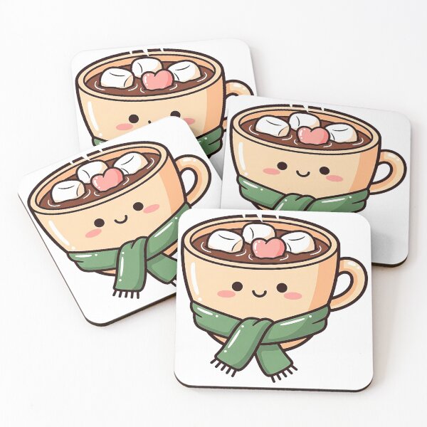 Item preview, Kawaii Hot Chocolate Mug Character designed and sold by SholoStudio.