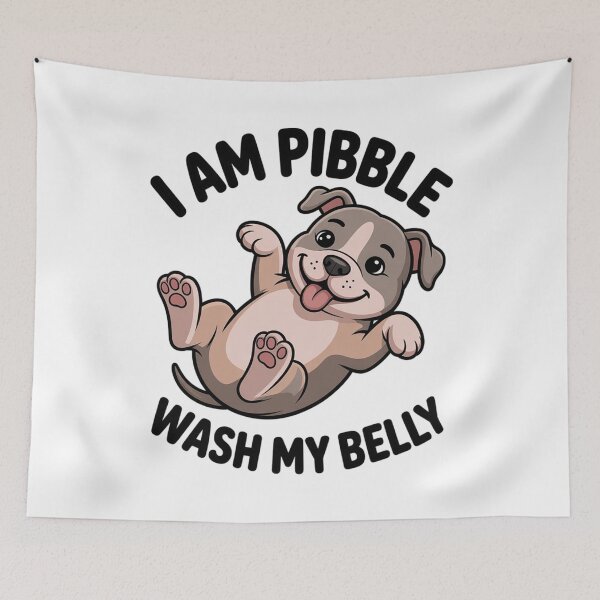 Item preview, I Am Pibble Wash My Belly – Cute Pitbull Dog designed and sold by Tomasz  Siennicki.