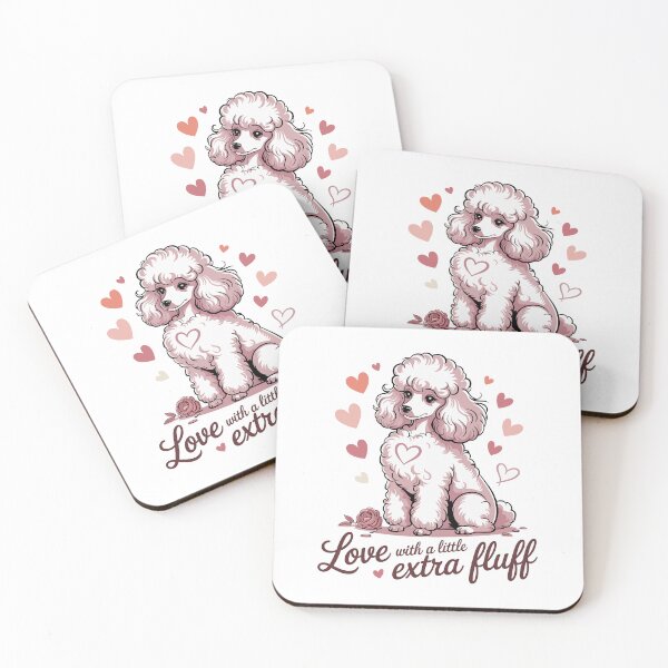 Item preview, Poodle Valentine Love Cute Fluffy Dog Hearts designed and sold by MuniraWearify.
