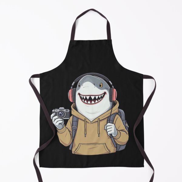 Item preview, Travel Vlogger Shark – Funny Hoodie Cartoon designed and sold by ColorSplash123.