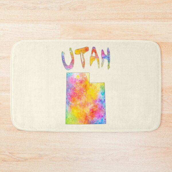 Item preview, Utah State Map - Vibrant Watercolor Splatter Art designed and sold by mashmosh.