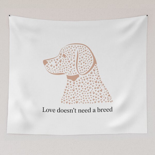 Item preview, Mixed Breed Dog Love Valentine Rescue Hearts designed and sold by MuniraWearify.