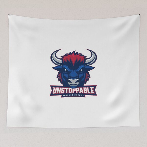 Item preview, Unstoppable Buffalo Energy Powerful Mascot Logo Design designed and sold by Graphic Therapist.