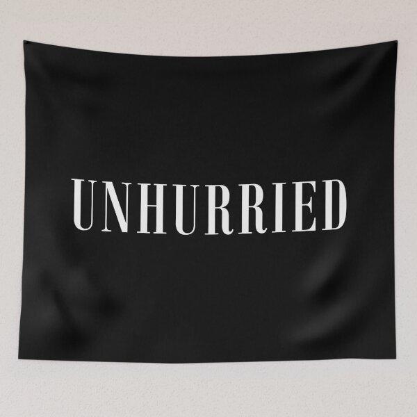 Item preview, Unhurried Minimal Aesthetic Typography T-Shirt | Slow Living Quote Shirt designed and sold by PixelPlush.