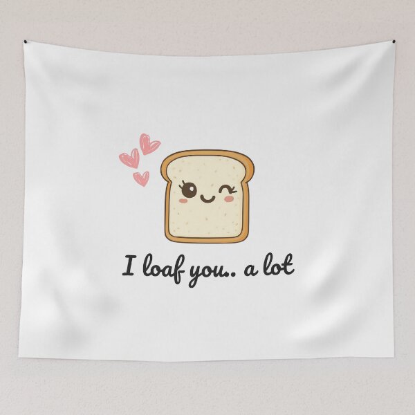 Item preview, I loaf you a lot - Sweet Bread Loaf Valentine's Day Design designed and sold by SparkLuxe.