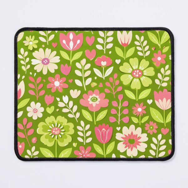 Item preview, Playful Green Garden – Whimsical Floral Seamless Pattern designed and sold by HolmeProud.