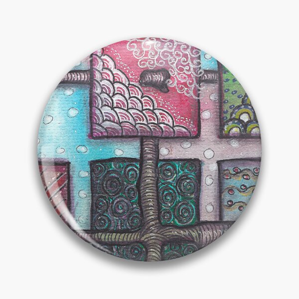 Item preview, Dark Winter Abstract Zentangle Pattern designed and sold by ColorWander.