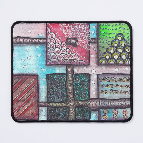 Item preview, Dark Winter Abstract Zentangle Pattern designed and sold by ColorWander.