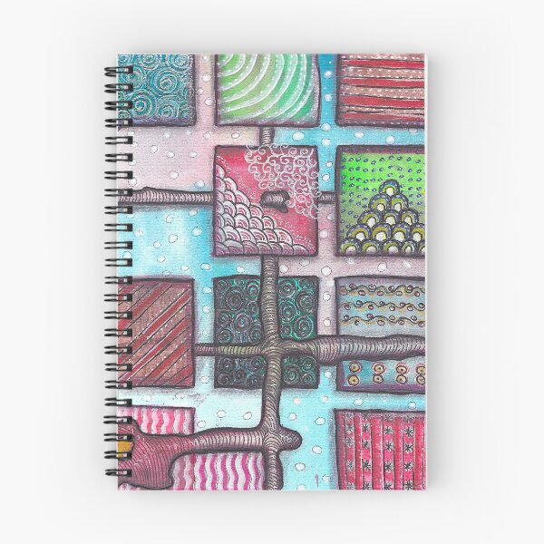 Item preview, Dark Winter Abstract Zentangle Pattern designed and sold by ColorWander.