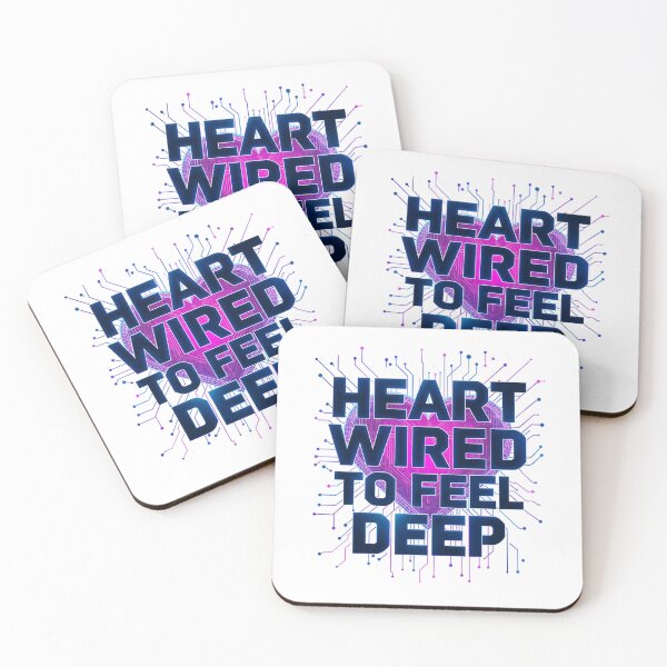 Item preview, Heart Wired To Feel Deep Quote. Soft Power Valentine Love Aesthetic Typography Design designed and sold by Aarvya Fashion Club ( A.F.C ).