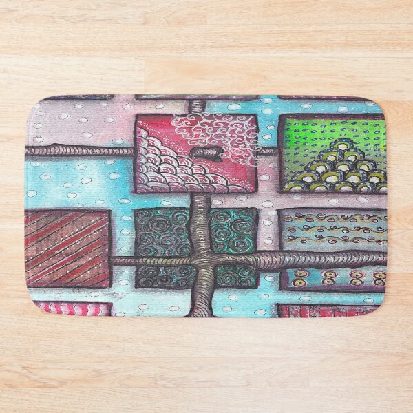 Item preview, Dark Winter Abstract Zentangle Pattern designed and sold by ColorWander.