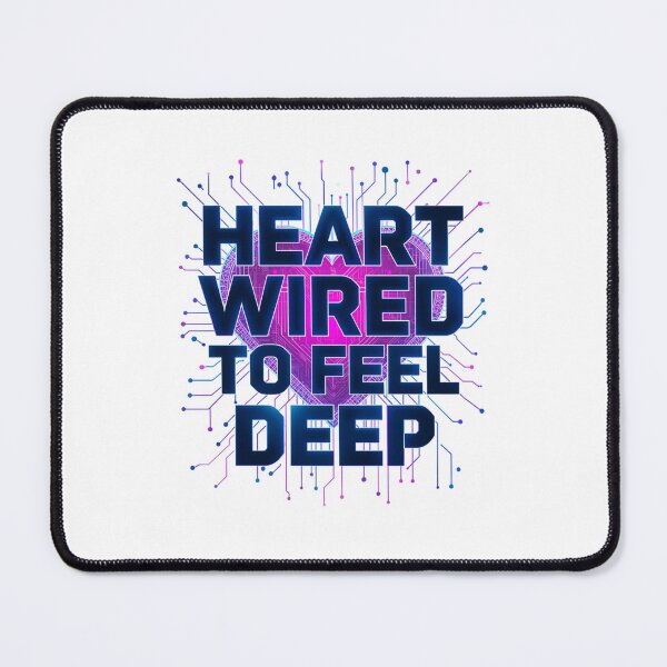 Item preview, Heart Wired To Feel Deep Quote. Soft Power Valentine Love Aesthetic Typography Design designed and sold by Aarvya Fashion Club ( A.F.C ).