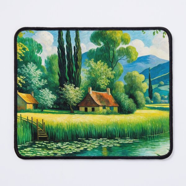 Item preview, Calm river below the mountain designed and sold by Undersea Ai Art.