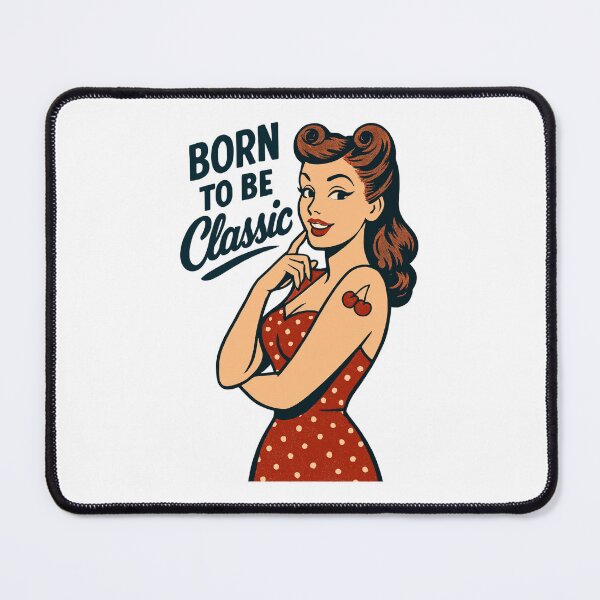 Item preview, Rockabilly Pin-Up Born Classic Retro Gift designed and sold by Pineapple-Tree.