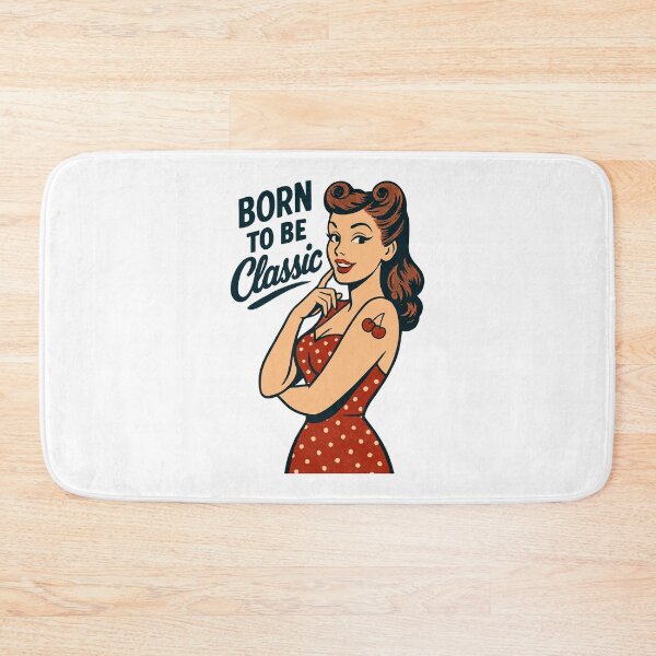 Item preview, Rockabilly Pin-Up Born Classic Retro Gift designed and sold by Pineapple-Tree.