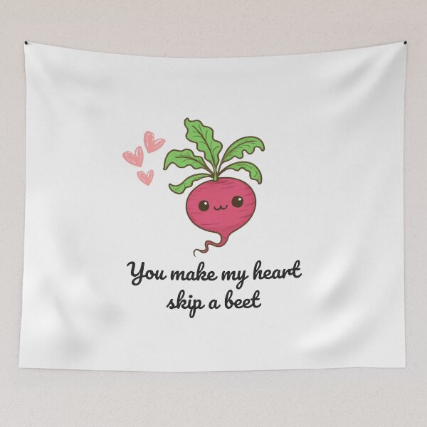 Item preview, You make my heart skip a beet - Sweet Beetroot Valentine's Day Design designed and sold by SparkLuxe.