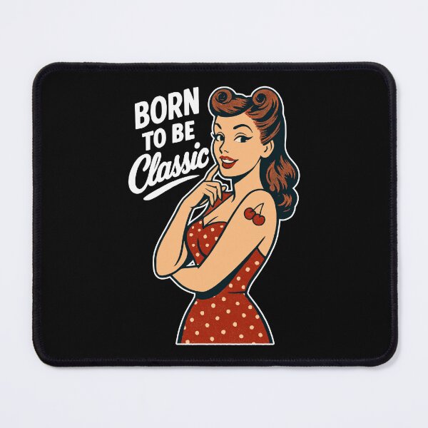 Item preview, Rockabilly Pin-Up Born Classic Retro Gift designed and sold by Pineapple-Tree.