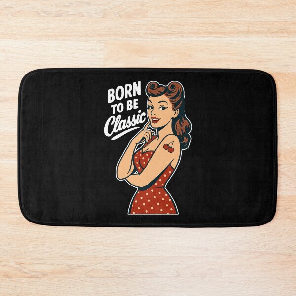 Item preview, Rockabilly Pin-Up Born Classic Retro Gift designed and sold by Pineapple-Tree.