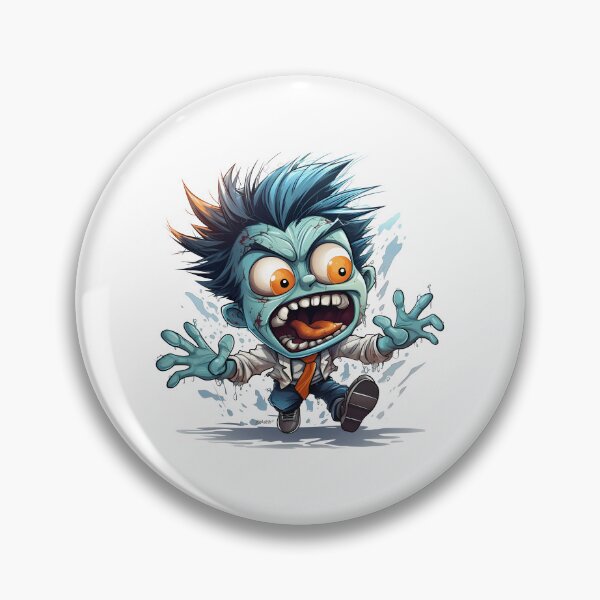 Item preview, Running Screaming Zombie Cartoon Horror Character designed and sold by LunaPixelStudio.