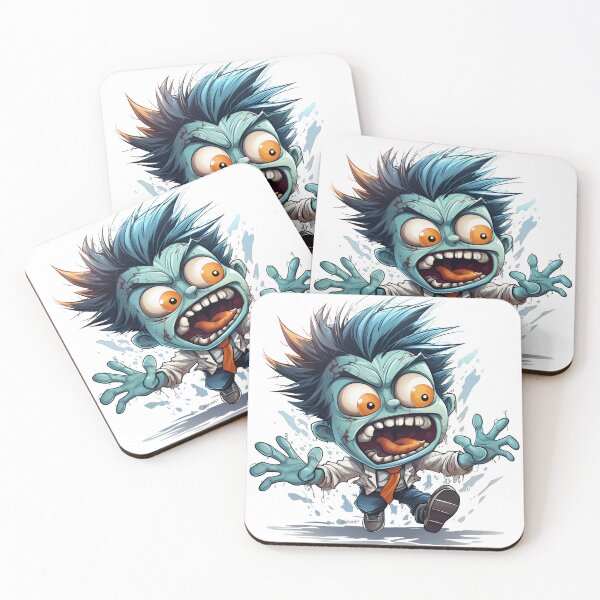 Item preview, Running Screaming Zombie Cartoon Horror Character designed and sold by LunaPixelStudio.