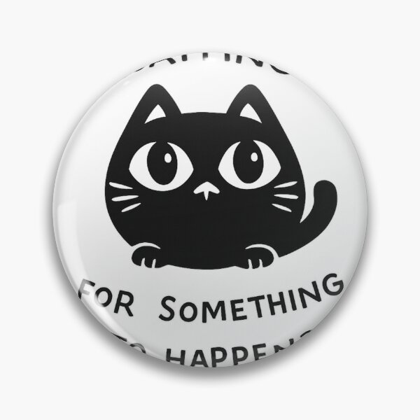 Item preview, Waiting for Something to Happen – Funny Bored Cat Design designed and sold by haitrieuic96.
