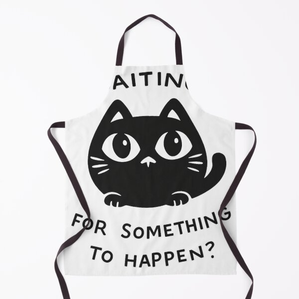 Item preview, Waiting for Something to Happen – Funny Bored Cat Design designed and sold by haitrieuic96.