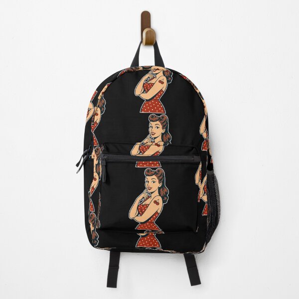Item preview, Rockabilly Pin-Up Victory Rolls Retro Gift designed and sold by Pineapple-Tree.