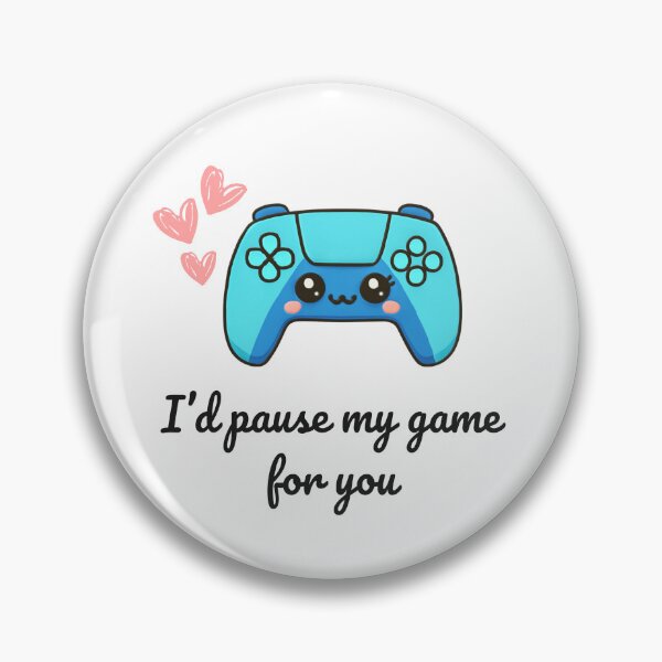 Aperçu de l'œuvre Je mettrais ma partie en pause pour toi - Manette spéciale Saint-Valentin créée et vendue par SparkLuxe.