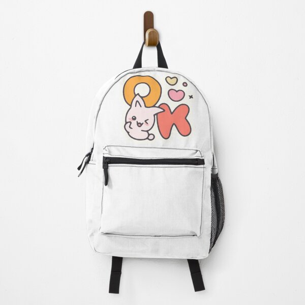 Item preview, Cute Kawaii Cat Saying OK – Adorable Pastel Cat Illustration designed and sold by hallwell.