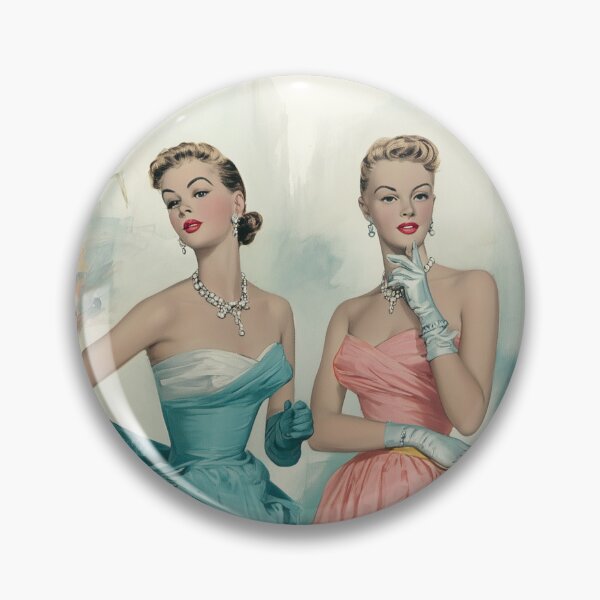 Item preview, 1950s Prom Evening — Vintage Fashion Illustration designed and sold by GildedPagesCo.