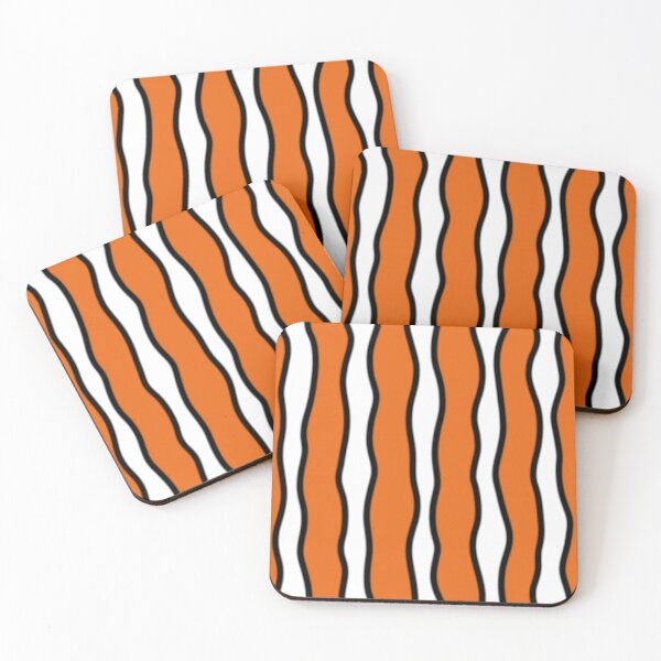 Item preview, Bright Orange and White Clownfish Stripe Pattern designed and sold by Peanxtsv.