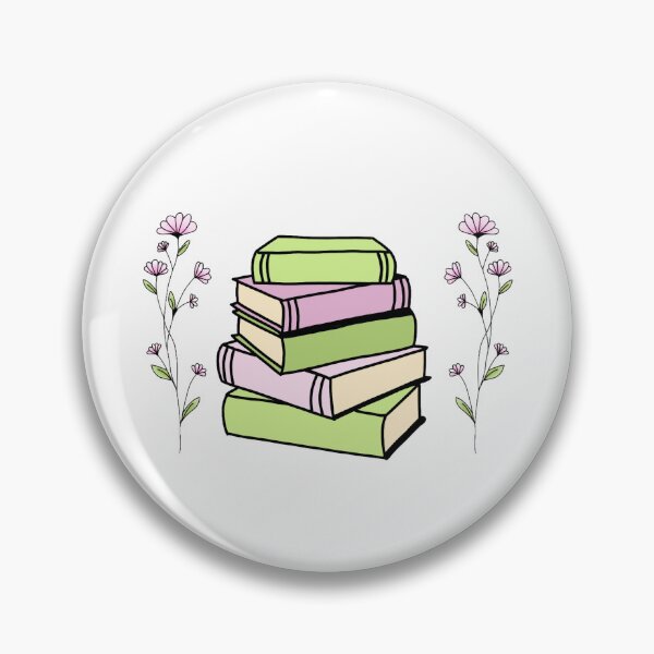 Item preview, book stack  with flowers designed and sold by brookewormcreations.