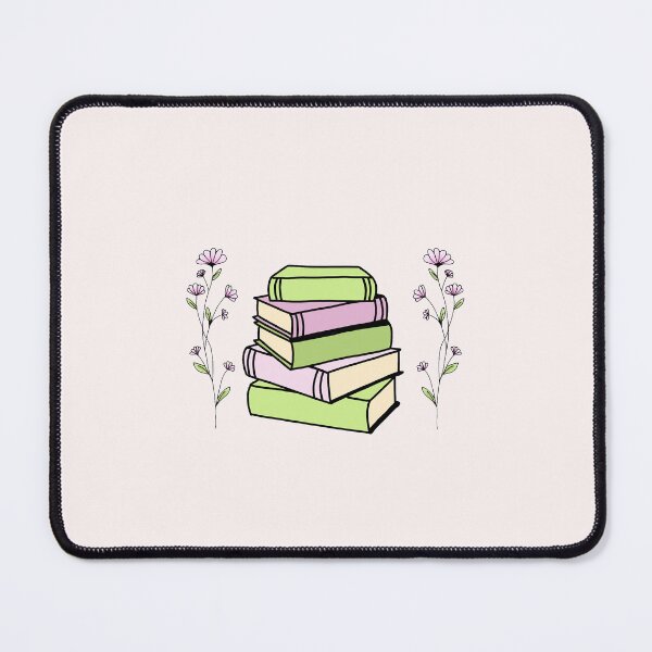 Item preview, book stack  with flowers designed and sold by brookewormcreations.