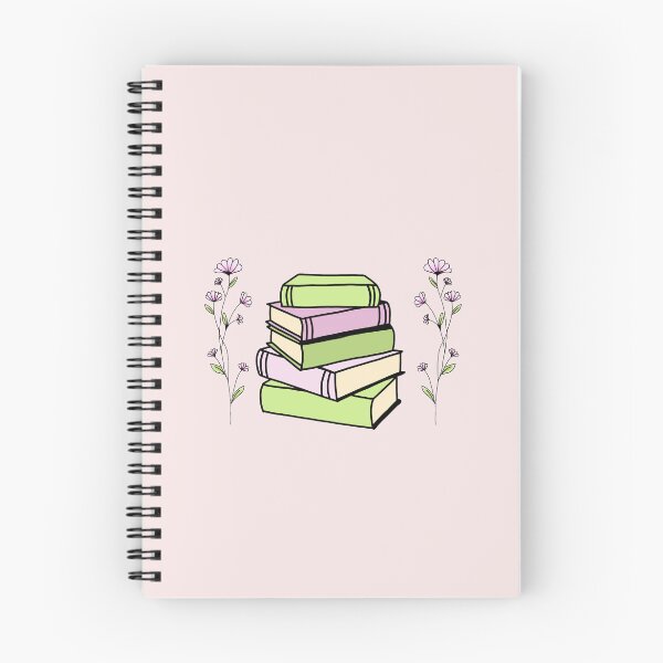 Item preview, book stack  with flowers designed and sold by brookewormcreations.