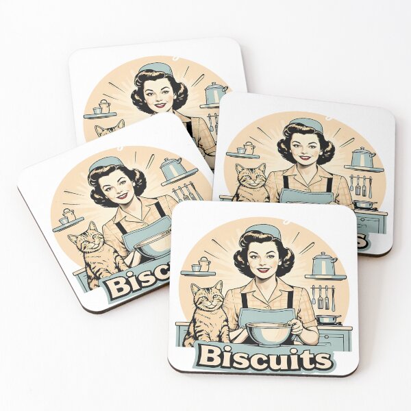 Item preview, So This Is How You Make Biscuits – Vintage Baking Cat Art designed and sold by C3J7.