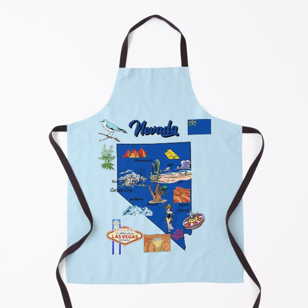 Item preview, Nevada State Icons, Vintage Travel & Landmark Map Design designed and sold by mashmosh.