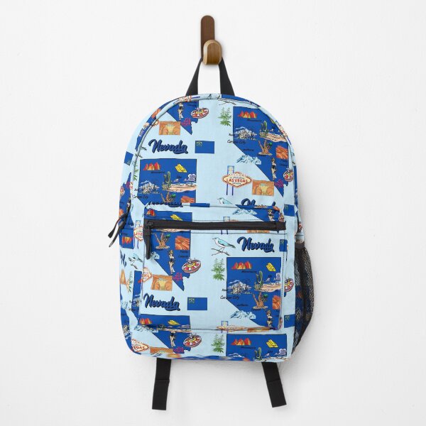 Item preview, Nevada State Icons, Vintage Travel & Landmark Map Design designed and sold by mashmosh.