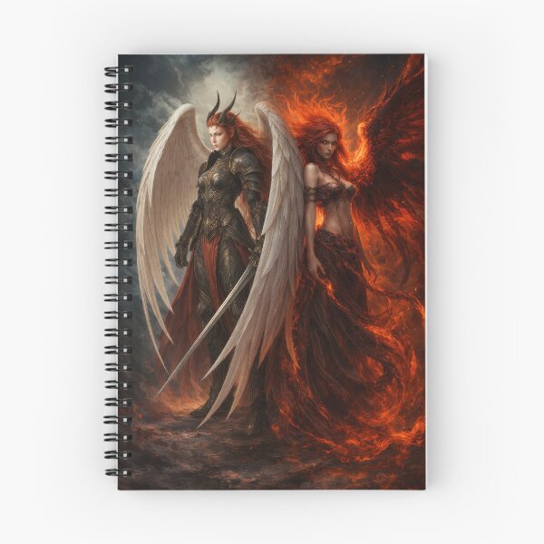 Item preview, Duality of Flame and Light: Angelic Warrior vs Fire Queen designed and sold by Daagath.
