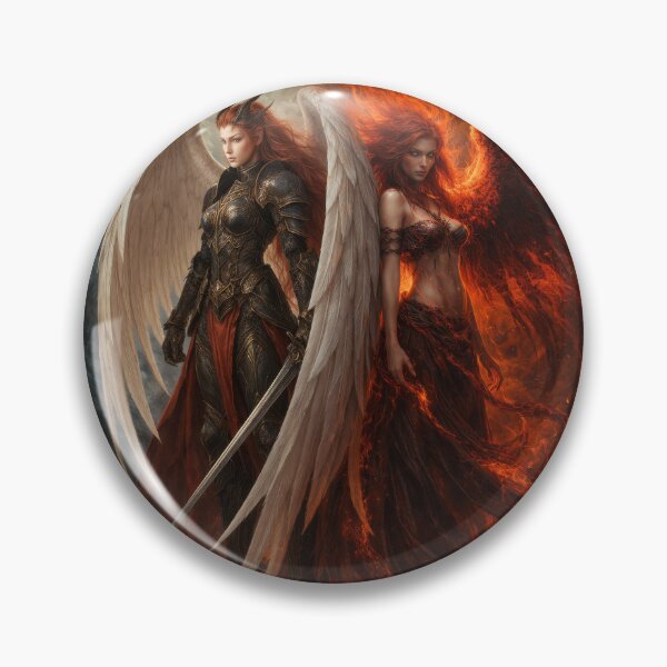 Item preview, Duality of Flame and Light: Angelic Warrior vs Fire Queen designed and sold by Daagath.