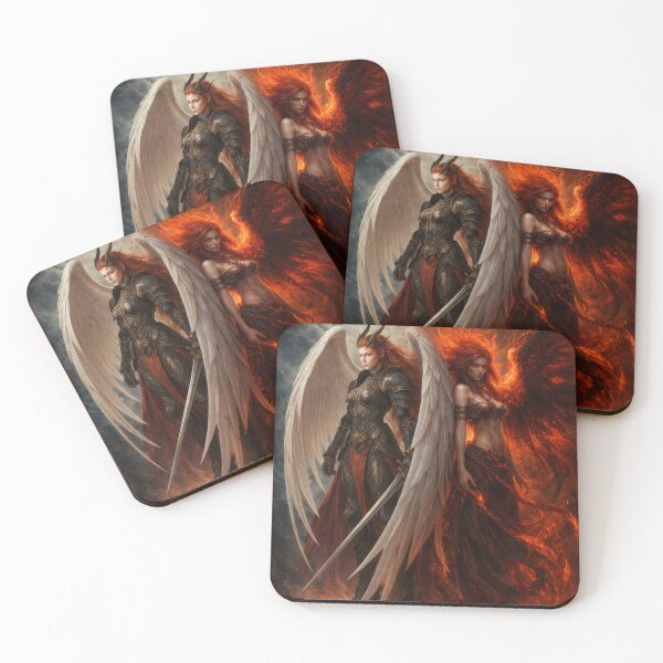 Item preview, Duality of Flame and Light: Angelic Warrior vs Fire Queen designed and sold by Daagath.