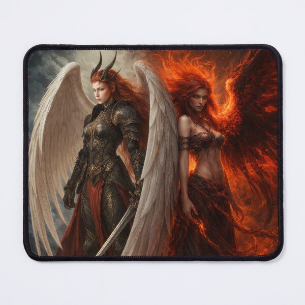 Item preview, Duality of Flame and Light: Angelic Warrior vs Fire Queen designed and sold by Daagath.