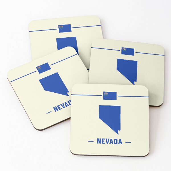 Item preview, Nevada State Pride - Classic Blue Silhouette & Flag designed and sold by mashmosh.