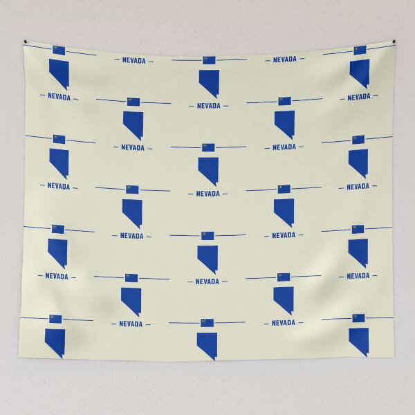 Item preview, Nevada State Pride - Classic Blue Silhouette & Flag designed and sold by mashmosh.