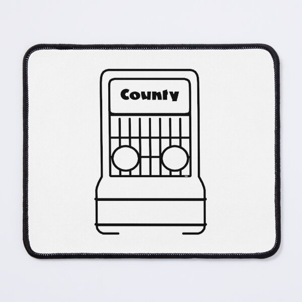 Item preview, County tractor 1970s British classic farm vehicle minimalist grille black designed and sold by soitwouldseem.