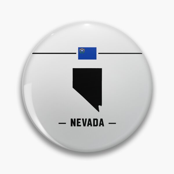 Item preview, Nevada State Silhouette & Flag - Minimalist Silver State Pride designed and sold by mashmosh.