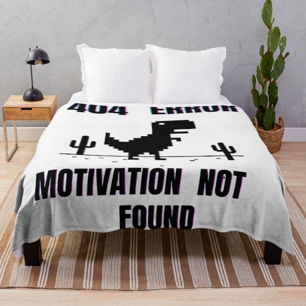 Item preview, 404 Error Motivation Not Found – Funny Pixel Dino Meme Design. designed and sold by Artistry-Nadia.
