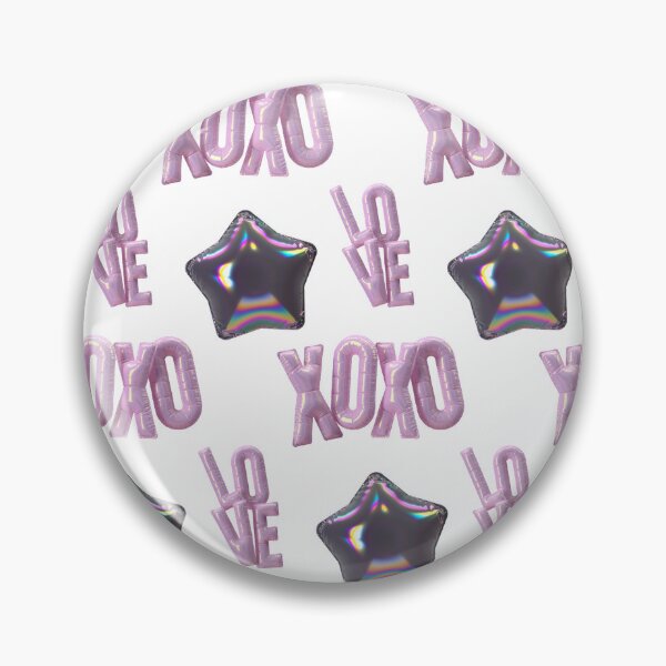 Item preview, Y2K Lavender XOXO Balloon and Star Pattern designed and sold by nanamorphic.